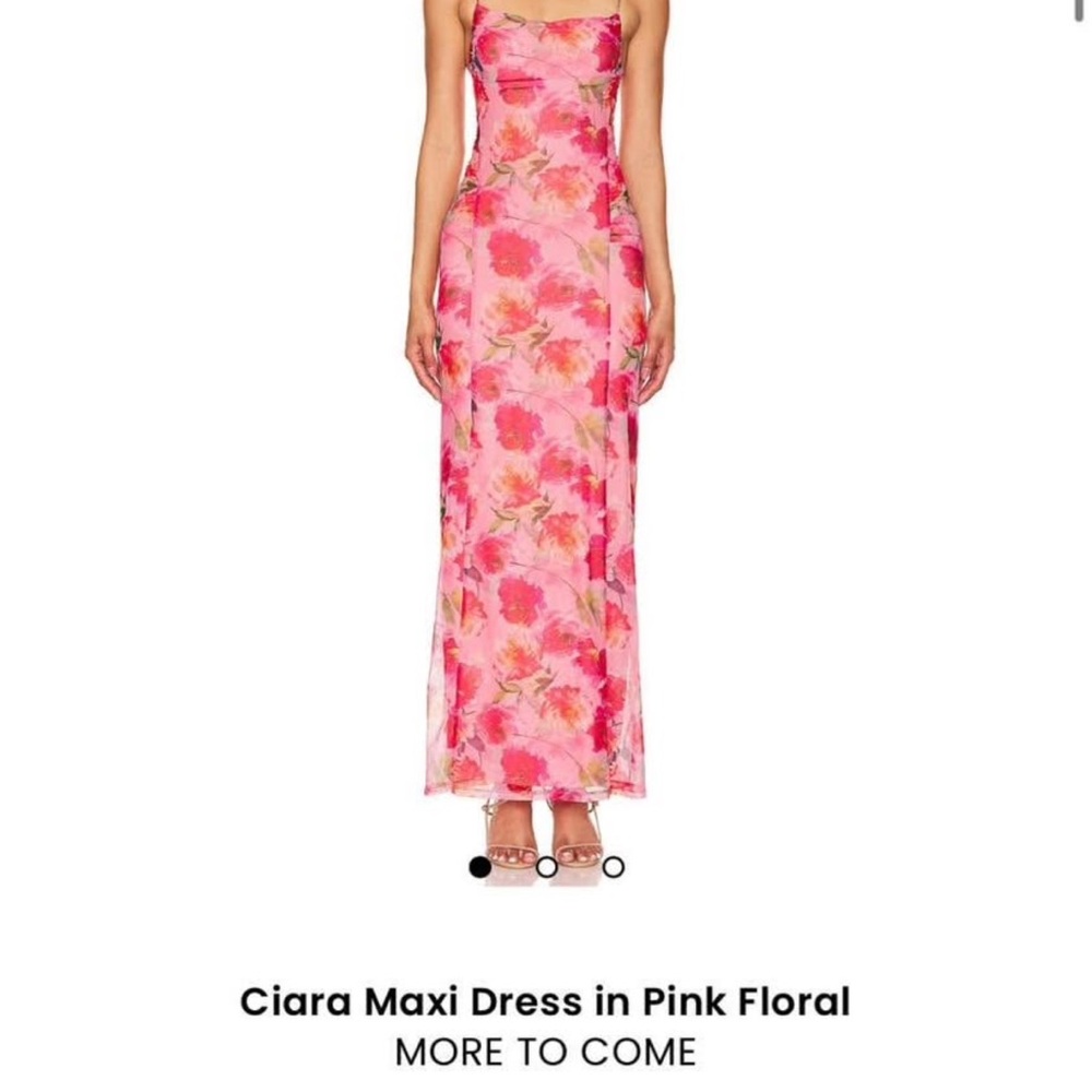 REVOLVE Pink and Red Floral Maxi Dress